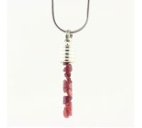 Collier Rubis Brut. Modèle Tube Et Spirale.