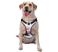 Pierres et orchidée Rose,Harnais pour Animaux de Compagnie, Harnais réfléchissant réglable pour Chien,XL
