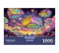 Pierres flottantes psychédéliquées Puzzle Amusant Jeu De Société Adulte Activités Familiales Stimulantes 1000 Pièces Monde étranger Casse-tête Qualité Premium pour Adultes 52x38cm/1000pcs