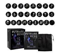Pierres mystiques pour méditations, outils de divination faits à la main avec sceaux sacrés, guide spirituel, pierres runes portables avec pochettes