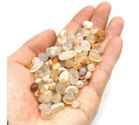 Pierres naturelles, cristaux, éclats de quartz, gravier, améthyste, fluorite, minerai d'agate, lot en vrac pour aquarium, décoration de bureau ou loisirs créatifs - Agate fleur - 100 g