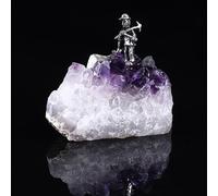 Pierres Naturelles Et Minéraux Améthyste/Agate, Amas De Mineurs, Ornement De Modélisation Amusant, Spécimen De Pierre, Ornement De Bureau Pour La Maison, Pr Sale