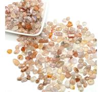Pierres naturelles, gravier, cristaux, éclats de quartz, minéraux, agate roulée, spécimen de guérison Reiki, pierres précieuses, décoration pour aquarium, artisanat - Agate Fleur - 100 g