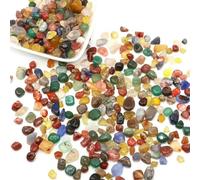 Pierres naturelles, gravier, cristaux, éclats de quartz, minéraux, agate roulée, spécimen de guérison Reiki, pierres précieuses, décoration pour aquarium, artisanat, agate colorée - 20 g