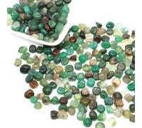 Pierres naturelles, gravier, cristaux, éclats de quartz, minéraux, reiki, agate roulée, spécimen de pierre précieuse, décoration pour aquarium, artisanat - Agate verte - 20 g