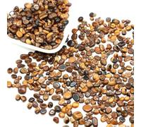 Pierres naturelles, gravier, cristaux, éclats de quartz, minéraux, reiki, agate roulée, spécimens, pierres précieuses, décoration pour aquarium, artisanat - Œil de tigre - 50 g