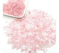 Pierres naturelles, gravier, cristaux, éclats de quartz, minéraux, reiki, agate roulée, spécimens, pierres précieuses, décoration pour aquarium, artisanat - Quartz rose - 50 g