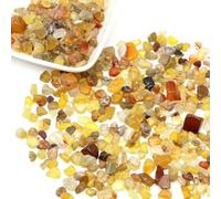 Pierres naturelles, gravier, cristaux, éclats de quartz, minéraux, reiki, agate roulée, spécimens, pierres précieuses, décoration pour aquarium, artisanat - Yellow Gate - 50 g