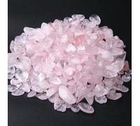 Pierres naturelles, gravier, cristaux, éclats, minerai de quartz, minéraux, agates roulées, spécimen pour la guérison Reiki, décoration d'aquarium - quartz rose - 100 g
