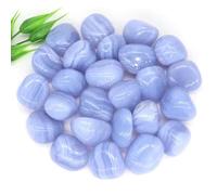 Pierres naturelles polies en vrac, gravier, spécimen, cristaux de guérison, quartz, minéraux énergétiques, réservoir, aquarium, décoration de maison, gemme décorative, agate en dentelle bleue, 1 piè