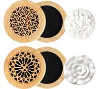 Pierres Parfumées Pour Huiles Essentielles, Lot De 2 Diffuseurs Avec Pierre Parfumée, Pierre Parfumée En Forme De Fleur Pour Voiture, Chambre, Salon Et Spa