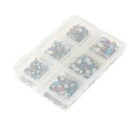 Pierres Plates en Verre pour Ongles, Décoration DIY Brillante | Boîte de Rangement Réutilisable, pour Créations de Fête et Projets Artisanaux, Éclat Glossy Couleur Aléatoire