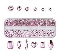 Pierres Précieuses Colorées Pour Ongles Breloques Artistiques Multi-formes À Plat Pour Bricolage Visages Maquillage Artisanat Multi-formes Pierres Précieuses À Plat D'art