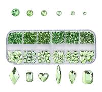 Pierres Précieuses Colorées Pour Ongles Breloques Artistiques Multi-formes À Plat Pour Bricolage Visages Maquillage Artisanat Multi-formes Pierres Précieuses À Plat D'art