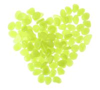 Pierres Précieuses en Forme de Galets pour Décoration de Saint-Valentin,Pochoir en Résine de Polystyrène pour Décorer la Cour Extérieure,100 Pièces - Type Yellow