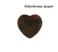 Pierres Précieuses En Quartz Naturel,Pendentif En Forme De Coeur,Chakra,Pierre De Guérison,Minéraux,Reiki,Bijoux Faits À La Main,Décoration De La Maison,1 Pièce - Type Polychrome Jasper