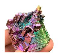 Pierres précieuses et Cristaux en métal Vert Naturel, Quartz, minerai de Bismuth Brut, u200bGift spécimen de Bismuth Cristal Pierre Naturelle (28_35 g 1 pièce)