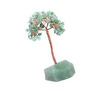 Pierres précieuses naturelles sept graviers en cristal avec base d'agates - Pierre de guérison - Arbre porte-bonheur pour mariage et décoration d'intérieur