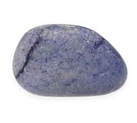 Pierres roulées d'exception | Pierre naturelle + Carte descriptive | Taille L : 3-4 cm | Pierre de soin, de poche & lithothérapie (Quartz bleu)