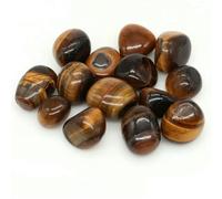 Pierres roulées naturelles, cristaux de guérison, quartz en vrac, gravier, spécimens minéraux, gemmes, pendentif, aquarium, jardin, décoration intérieure - Œil de tigre - 50 g