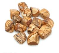 Pierres roulées naturelles, cristaux de guérison, quartz, minerai en vrac, gravier, spécimen, minéraux, gemmes, pendentif, aquarium, jardin, décoration intérieure - Jaspe paysage - 50 g