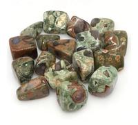 Pierres roulées naturelles vertes - 100 g de gravier en cristal mélangé | Spécimens minéraux pour aquariums et décoration | Fournitures d'artisanat de pierres précieuses