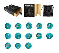 Pierres runiques, pierres rituelles | Ensemble de runes avec sac et guide pour rituels de paganisme - Décoration pour homme et femme