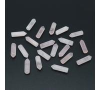 Pierres Semi-Précieuses Naturelles 6x21mm,Prisme Hexagonal,Tête De Balle,Baguette Magique,Énergie,Décoration De La Maison,Guérison Aura,Ornements En Cristal - Type Rose Quartz-4pcs-6x21mm