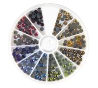 Pierres strass Hotfix, 4mm boîte 288pces, multicolore, boîte 240 pces