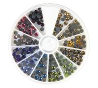 Pierres strass Hotfix, 4mm boîte 288pces, multicolore, boîte 240 pces