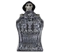 Pierres tombales d'halloween, Pierre tombale effrayante Lumineuse avec crâne Levant Les Yeux Rouges, animatroniques effrayantes d'halloween activées par Le Son de la Voix effrayante pour Pierre tomba