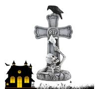 Pierres Tombales d'halloween - Pierres Tombales d'halloween RIP - Stèles Miniatures Effrayantes Décoratives pour Jardin Extérieur Fête Clôture Cimetière Artisanat