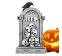 Pierres Tombales Halloween Extérieur - Pierres Tombales d'Halloween RIP - Stèles Miniatures Effrayantes pour Décorations de Sol, Panneaux Extérieurs, Jardin, Pelouse, Fêtes, Artisanat, Clôture et Affi