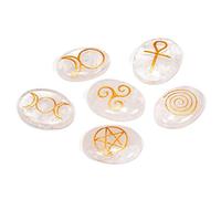 Pierres Wicca en cristal de roche par 6