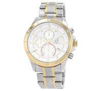 Pierrini Montre chronographe pour homme - En acier inoxydable - Avec chronomètre, affichage de la date et aiguilles lumineuses - Montre à quartz sportive et élégante - Étanche - Avec boîte cadeau