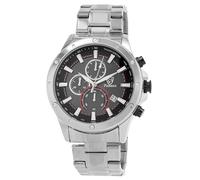 Pierrini Montre chronographe pour homme - En acier inoxydable - Avec chronomètre, affichage de la date et aiguilles lumineuses - Montre à quartz sportive et élégante - Étanche - Avec boîte cadeau