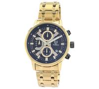 Pierrini Montre chronographe pour homme - En acier inoxydable avec chronomètre et affichage de la date - Montre à quartz sportive élégante avec aiguilles lumineuses et boîte cadeau - Étanche à 3 ATM