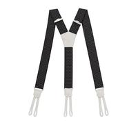 PIERROT Bretelles à Boutons Homme Larges Premium Made in France - Taille Unique Ajustable - Elastique Renforcé et Finitions en Cuir - Garantie à vie (7SAM_Hermes)