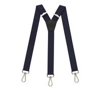 PIERROT Bretelles à Mousquetons Homme Larges Premium Made in France - Taille Unique Ajustable Elastique Confortable Renforcé et Finitions en Cuir - Mousqueton Ultra Résistant (6SAM_Capucine)