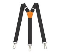 PIERROT Bretelles à Mousquetons Homme Larges Premium Made in France - Taille Unique Ajustable Elastique Confortable Renforcé et Finitions en Cuir - Mousqueton Ultra Résistant (6SAM_Leopold)