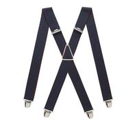 PIERROT Bretelles Homme Larges Made in France - Elastique Ultra Résistant & 4 Clips Extra Fort en X - Taille Ajustable Jusqu’à 130cm - Garantie à Vie - Fabrication Artisanale