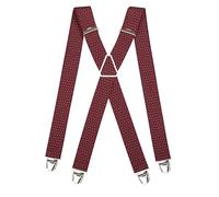 PIERROT Bretelles Homme Larges Made in France - Elastique Ultra Résistant & 4 Clips Extra Fort en X - Taille Ajustable Jusqu’à 130cm - Garantie à Vie - Fabrication Artisanale