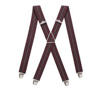 PIERROT Bretelles Homme Larges Made in France - Elastique Ultra Résistant & 4 Clips Extra Fort en X - Taille Ajustable Jusqu’à 130cm - Garantie à Vie - Fabrication Artisanale