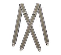 PIERROT Bretelles Homme Larges Made in France - Elastique Ultra Résistant & 4 Clips Extra Fort en X - Taille Ajustable Jusqu’à 130cm - Garantie à Vie - Fabrication Artisanale