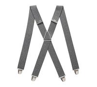 PIERROT Bretelles Homme Larges Made in France - Elastique Ultra Résistant & 4 Clips Extra Fort en X - Taille Ajustable Jusqu’à 130cm - Garantie à Vie - Fabrication Artisanale