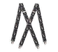 PIERROT Bretelles Homme Larges Made in France - Elastique Ultra Résistant & 4 Clips Extra Fort en X - Taille Ajustable Jusqu’à 130cm - Garantie à Vie - Fabrication Artisanale