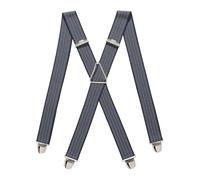 PIERROT Bretelles Homme Larges Made in France - Elastique Ultra Résistant & 4 Clips Extra Fort en X - Taille Ajustable Jusqu’à 130cm - Garantie à Vie - Fabrication Artisanale