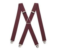PIERROT Bretelles Homme Larges Made in France - Elastique Ultra Résistant & 4 Clips Extra Fort en X - Taille Ajustable Jusqu’à 130cm - Garantie à Vie - Fabrication Artisanale