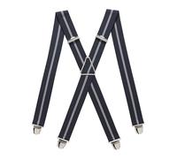 PIERROT Bretelles Homme Larges Made in France - Elastique Ultra Résistant & 4 Clips Extra Fort en X - Taille Ajustable Jusqu’à 130cm - Garantie à Vie - Fabrication Artisanale