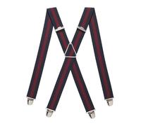 PIERROT Bretelles Homme Larges Made in France - Elastique Ultra Résistant & 4 Clips Extra Fort en X - Taille Ajustable Jusqu’à 130cm - Garantie à Vie - Fabrication Artisanale